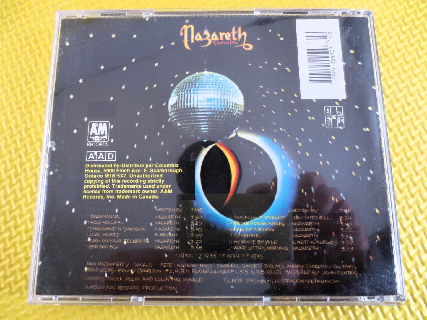 NAZARETH, GREATEST Hits, NAZARETH Cd, Nazareth Album, Nazareth Songs, Nazareth Music, Nazareth Lp, Rock Cd, Vintage Cd, 1985 Compact Disc
