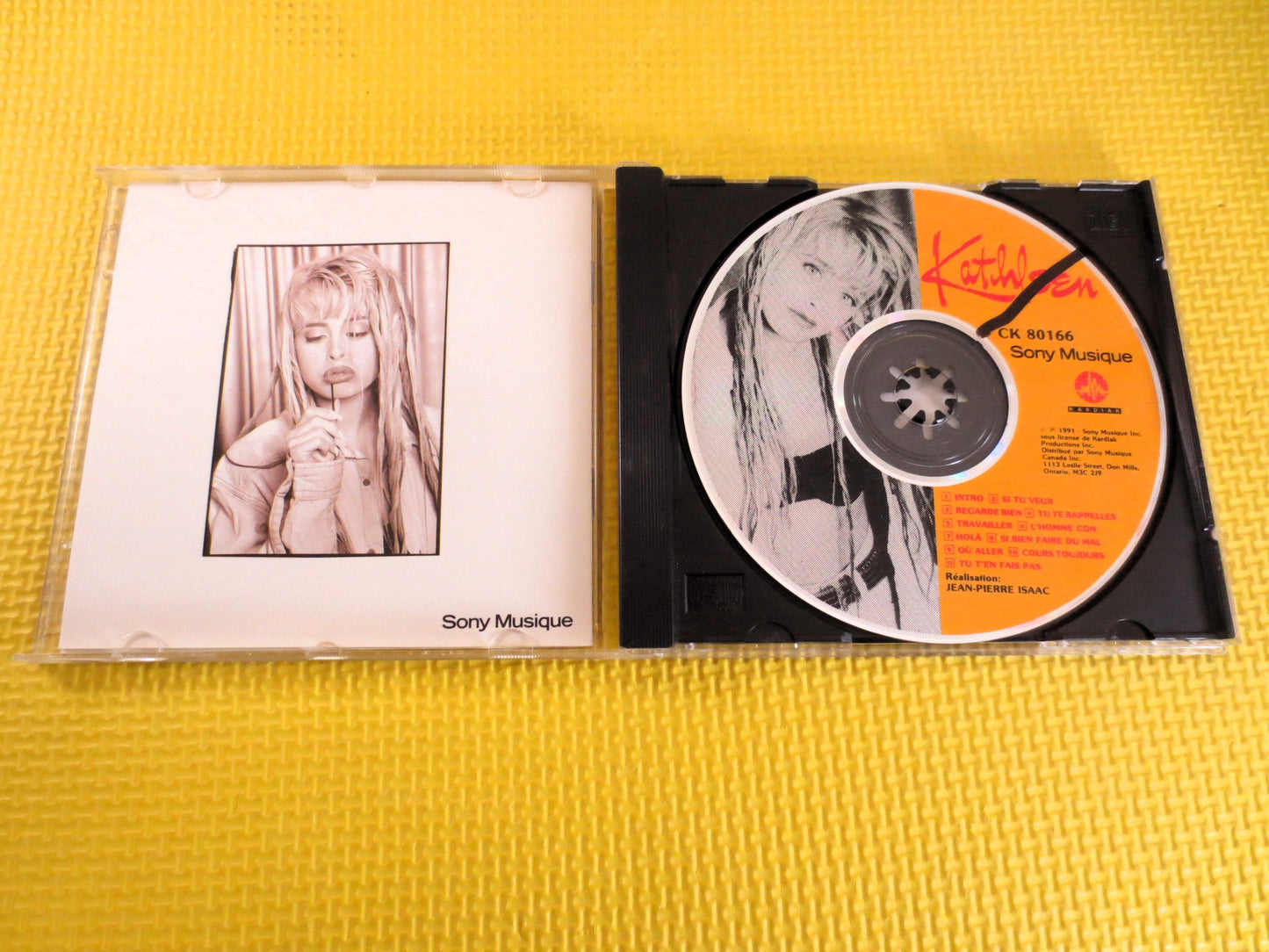 KATHLEEN, KATHLEEN Cd, FRENCH Pop Cd, French Pop Music, Kathleen Album, Kathleen Music, Kathleen Hits, Pop Cd, 1991 Compact Disc