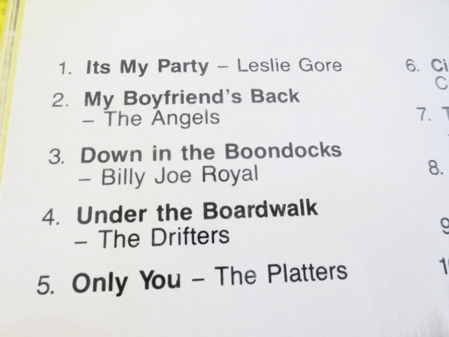 JUKE BOX GIANTS, Leslie Gore Cd, Johnny Crawford Cd, The Angels Cd, The Drifters Cd, The Platters Cd, Pop Cd, 1985Compact Disc