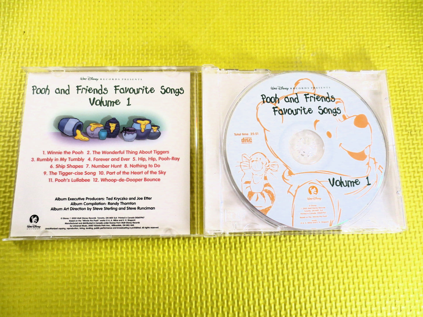 WALT DISNEY, WINNIE the Pooh, Disney Songs, Kids Cd, Toddler Cd, Kids Compact Disc, Childrens Cd, Childrens Music, Kids Music Cd, Kids Music
