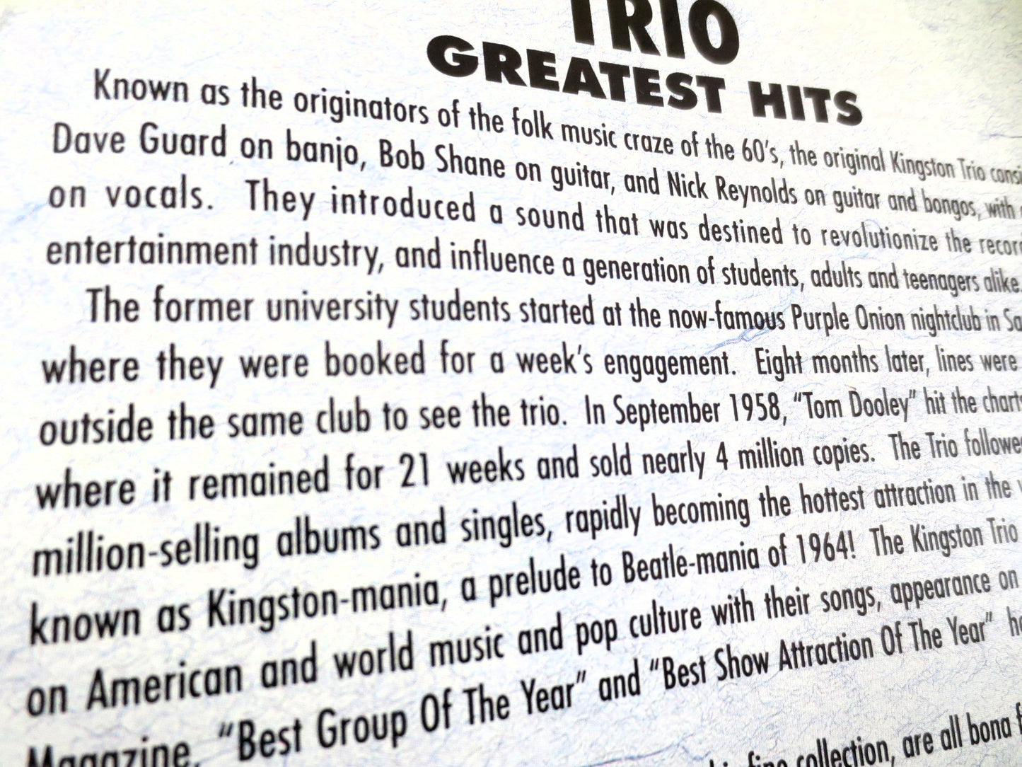 KINGSTON TRIO, GREATEST Hits, Kingston Trio Cd, Kingston Lp, Kingston Trio Albums, Kingston Trio Music, Cd, Vintage Cds, 1990 Compact Disc