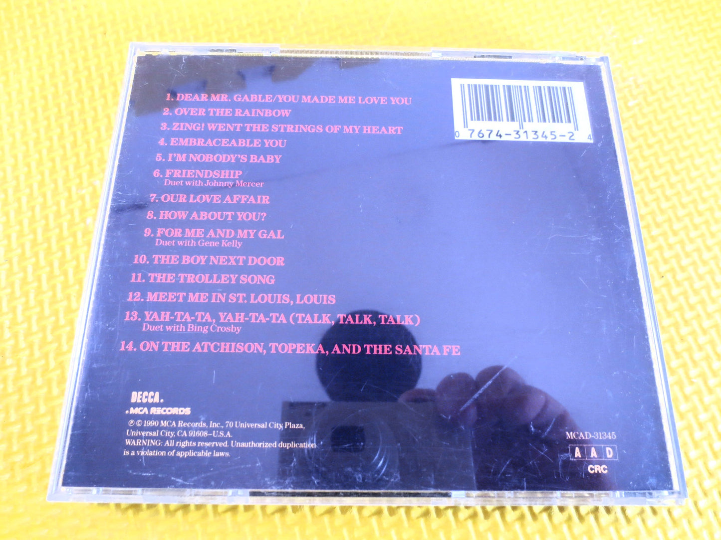 JUDY GARLAND, DECCA Years, Judy Garland Cd, Judy Garland Lp, Judy Garland Album, Judy Garland Record, Judy Garland Songs, 1990 Compact Discs
