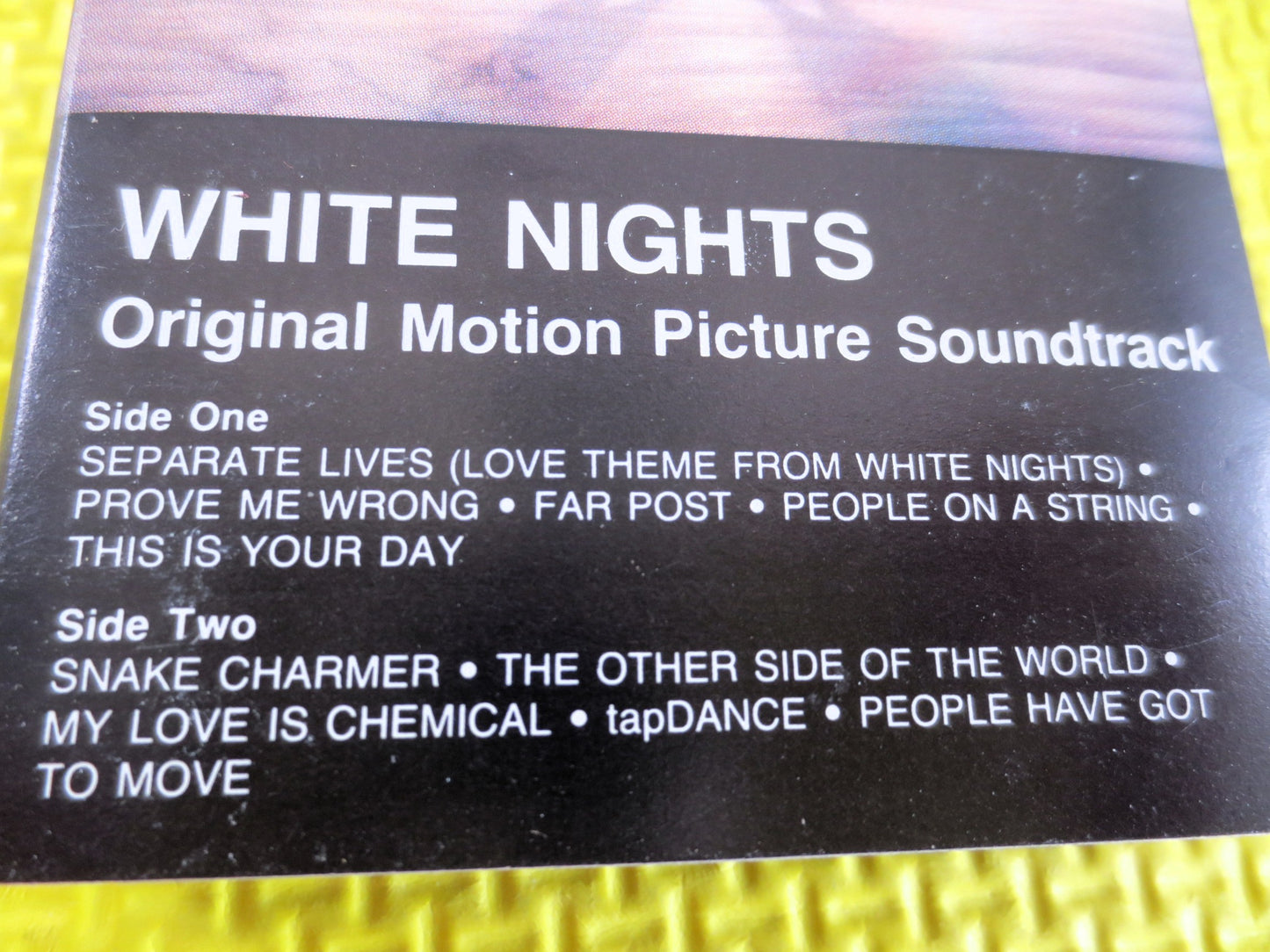 WHITE KNIGHTS, SOUNDTRACK Tape, White Knights Tape, White Knights Music, White Knights Songs, Tape Cassette, Cassette Tapes, 1985 Cassette
