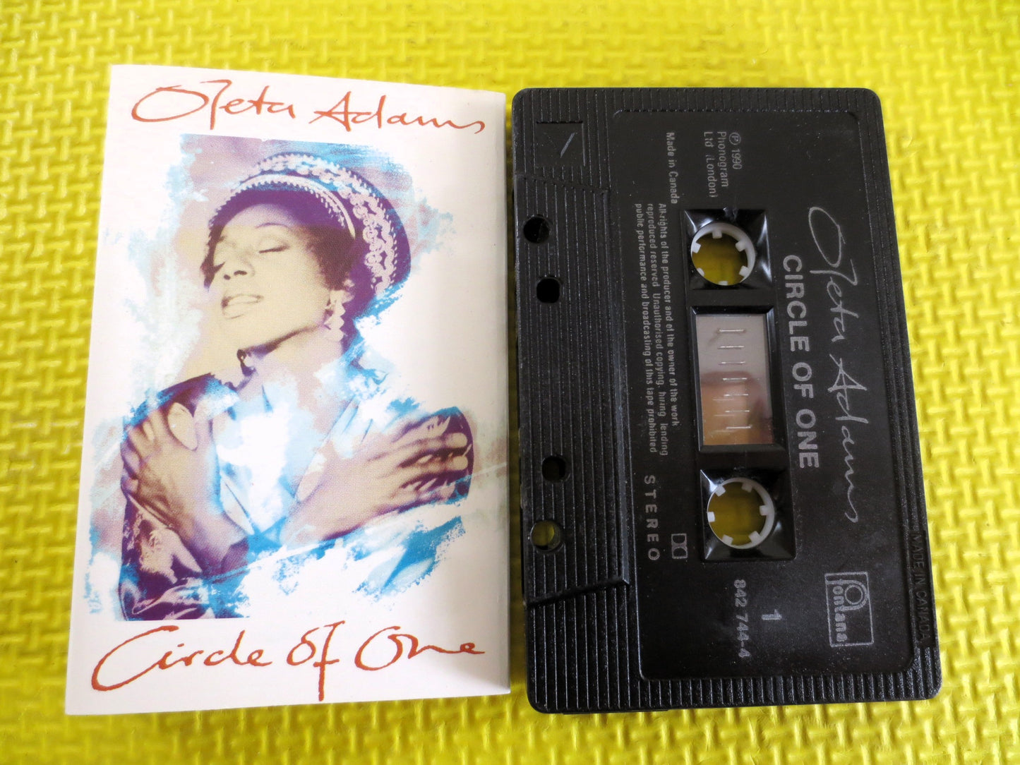 OLETA ADAMS, CIRCLE of One, Oleta Adams Tape, Oleta Adams Album, Oleta Adams Music, Tape Cassette, Jazz Tape, 1990 Cassette
