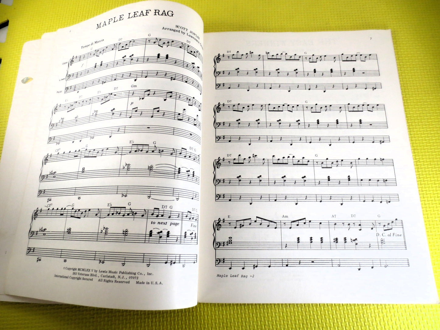 SHEET Music Book, SCOTT JOPLIN, Sheet Music, Ragtime Music Book, Music Books, Classic Song Book, Books, Music Songbook, Tin Pan Alley Song