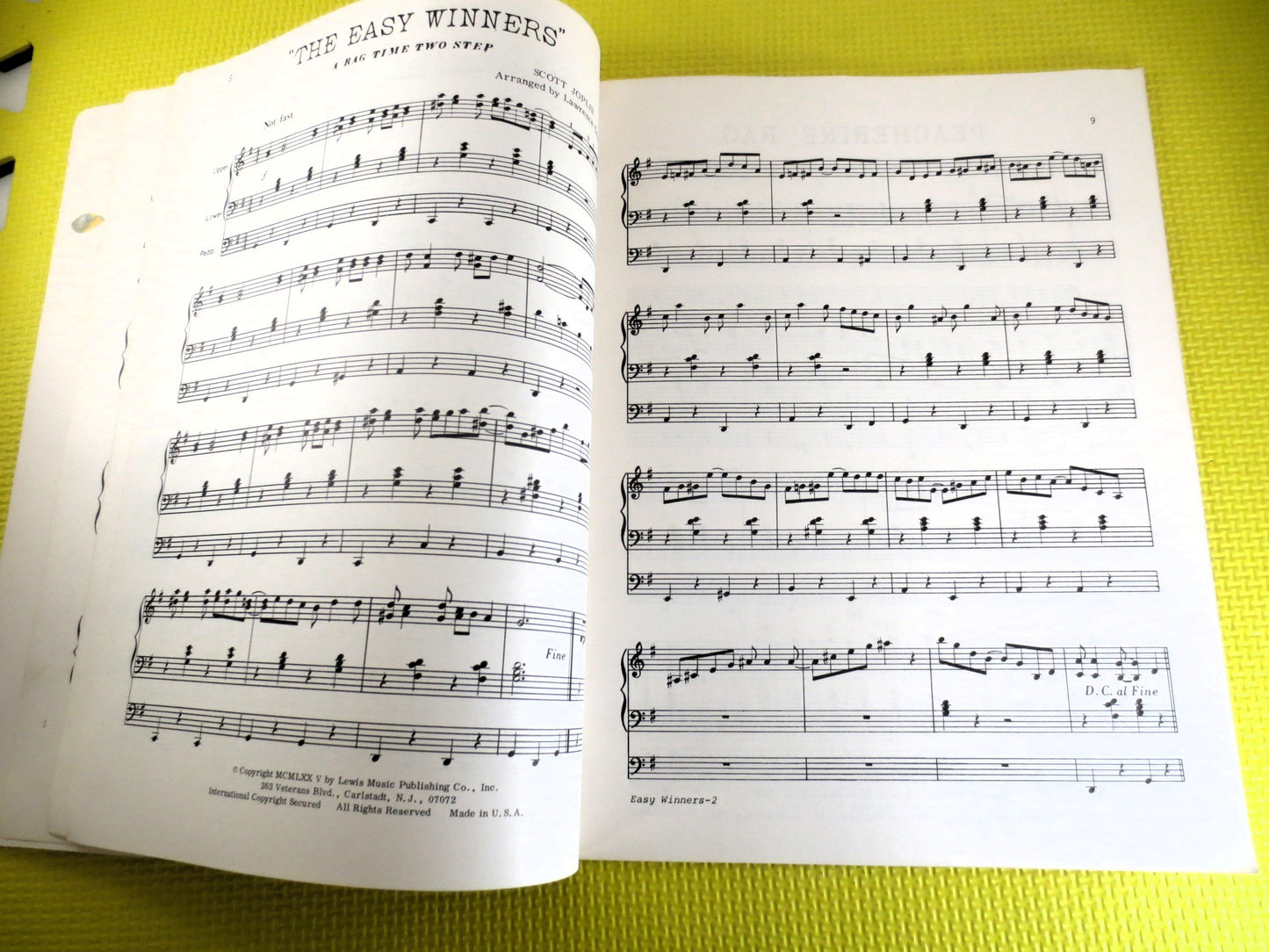 SHEET Music Book, SCOTT JOPLIN, Sheet Music, Ragtime Music Book, Music Books, Classic Song Book, Books, Music Songbook, Tin Pan Alley Song