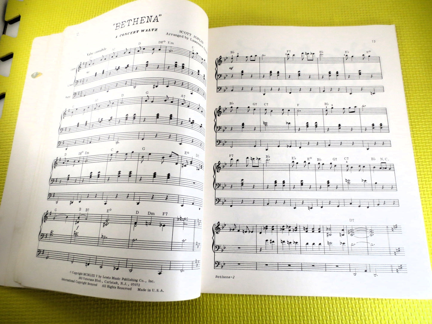 SHEET Music Book, SCOTT JOPLIN, Sheet Music, Ragtime Music Book, Music Books, Classic Song Book, Books, Music Songbook, Tin Pan Alley Song