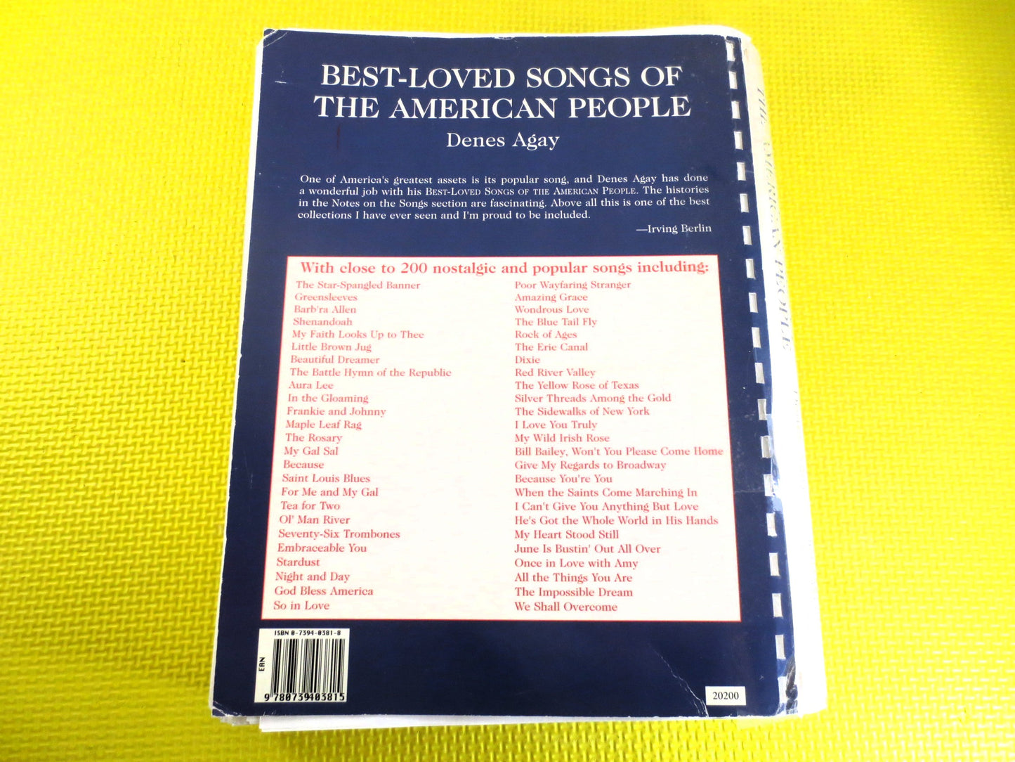 SHEET Music Book, SONGS of the AMERICAN People, Sheet Music, Music Books, Classic Song Book, Books, Music Songbook, Tin Pan Alley Song