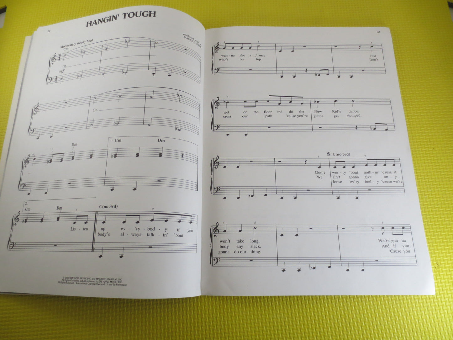 SHEET Music Book, NEW KIDS on the Block, Sheet Music, Music Books, Piano Book, Classic Books, Music Songbook, Vintage Music Book, Songbook
