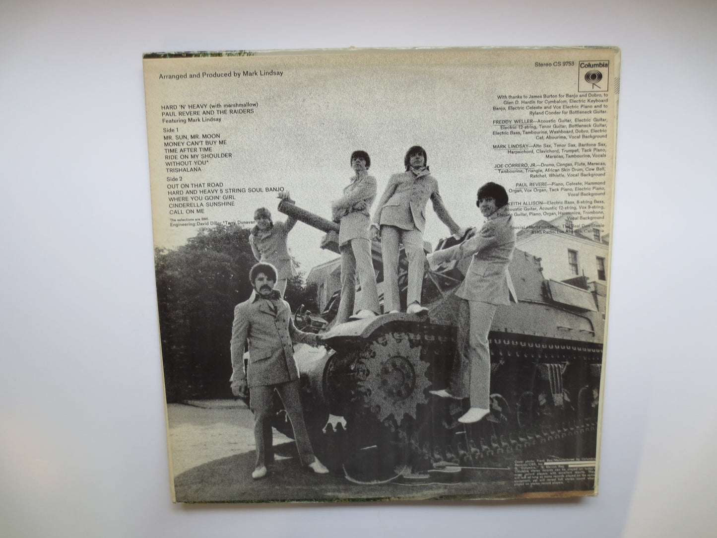 PAUL REVERE, and the RAIDERS, Mark Lindsay, Hard and Heavy, Paul Revere Record, Paul Revere Album, Rock Album, 1969 Records