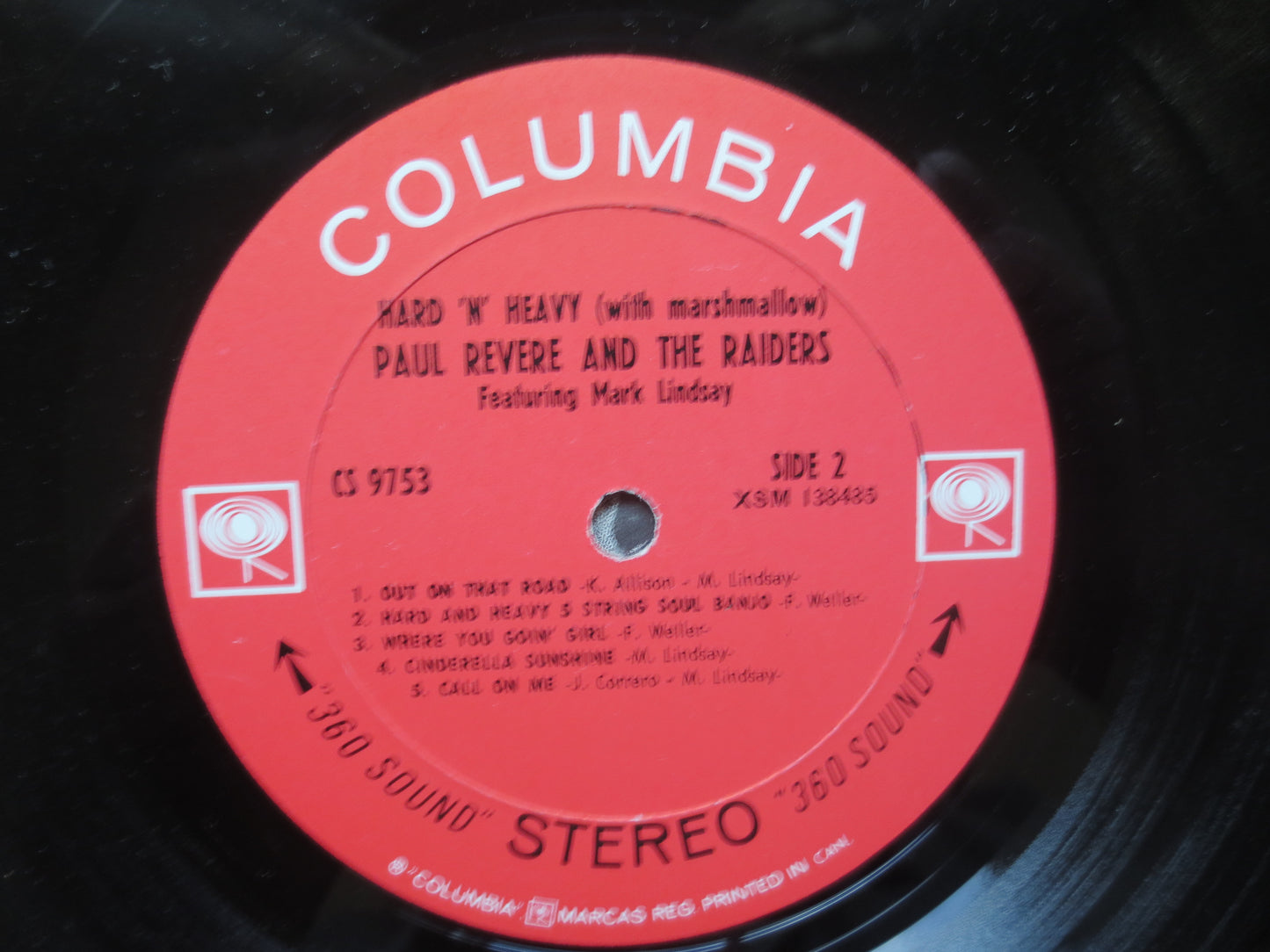 PAUL REVERE, and the RAIDERS, Mark Lindsay, Hard and Heavy, Paul Revere Record, Paul Revere Album, Rock Album, 1969 Records