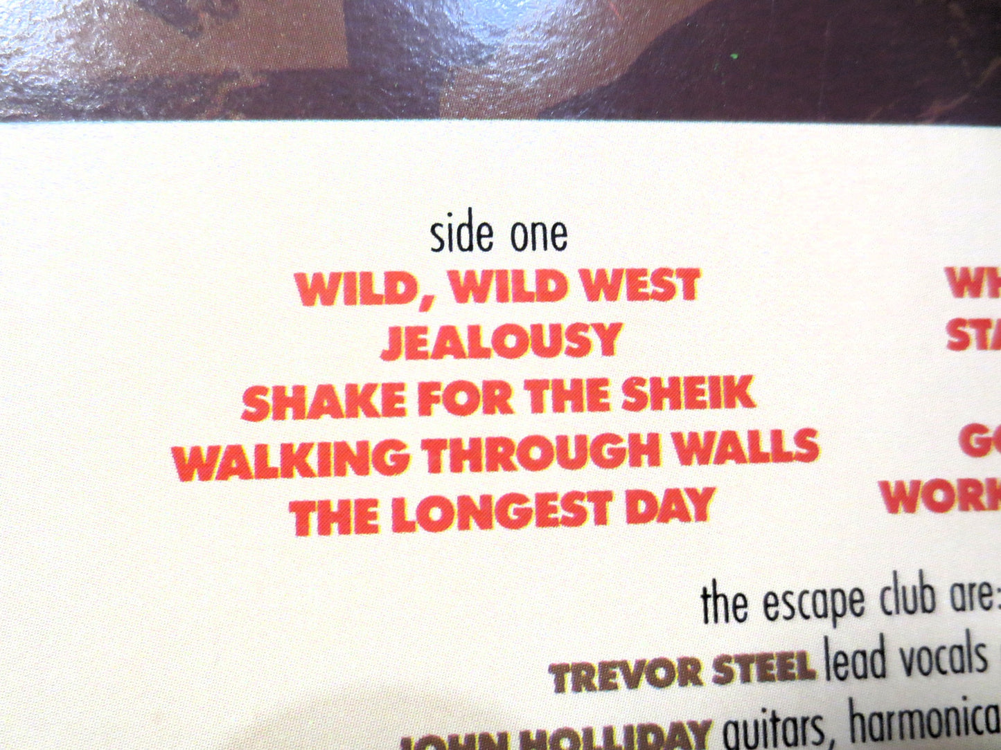 The ESCAPE CLUB, WILD Wild West, Pop Record, Escape Club Record, Escape Club Album, Escape Club Lp, Pop Music Record, Rock Lp, 1988 Records