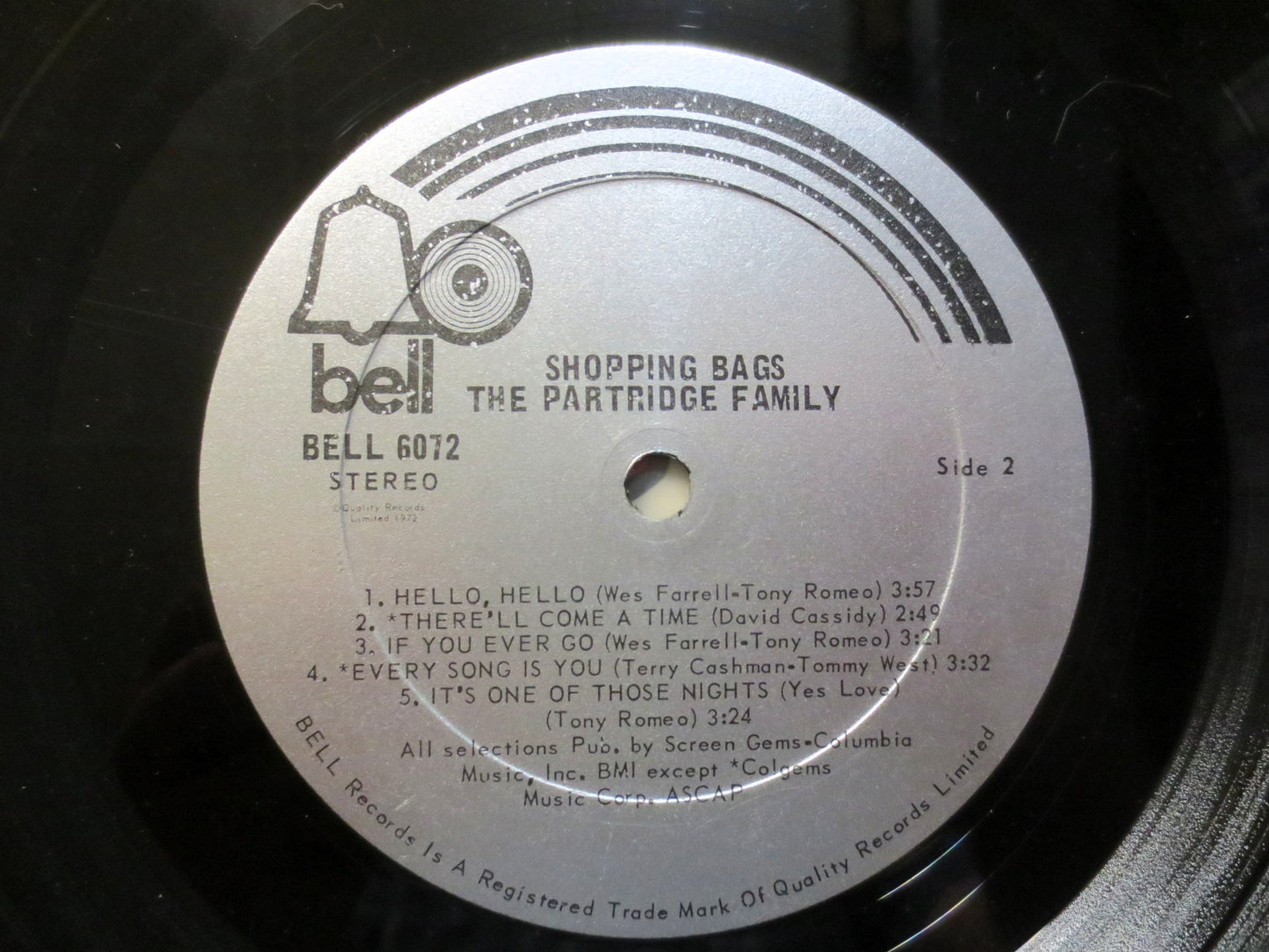 The PARTRIDGE FAMILY, Shopping Bag, PARTRIDGE Family Lp, Pop Record, David Cassidy Record, David Cassidy Lp, David Cassidy, 1972 Records