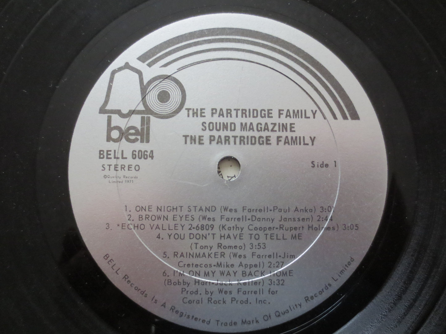 The PARTRIDGE FAMILY, SOUND Magazine, Pop Record, 1971 Records