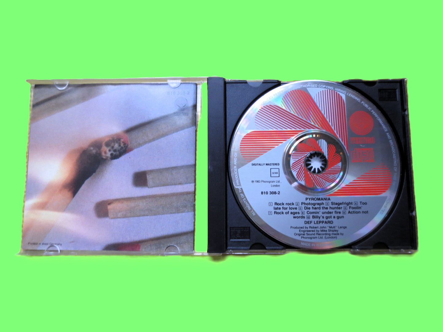 DEF LEPPARD, PYROMANIA, Rock Album, 1983 Compact Disc, Vintage Cd