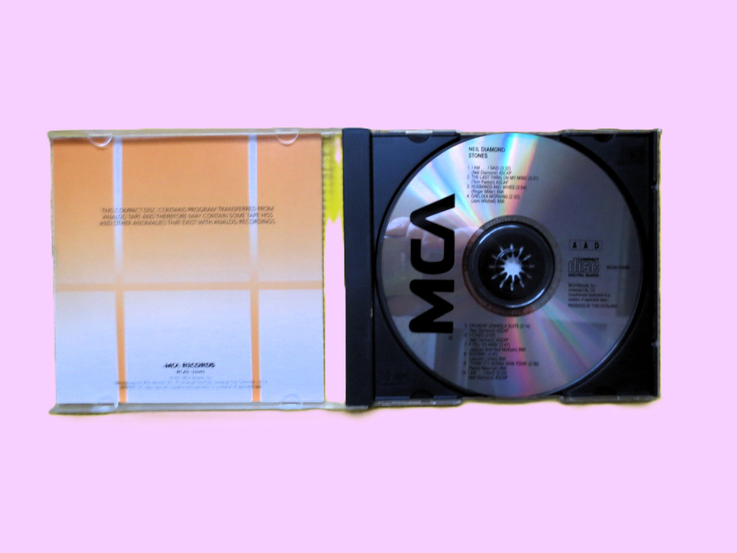 NEIL DIAMOND, STONES, 1985 Compact Disc, Vintage Cd