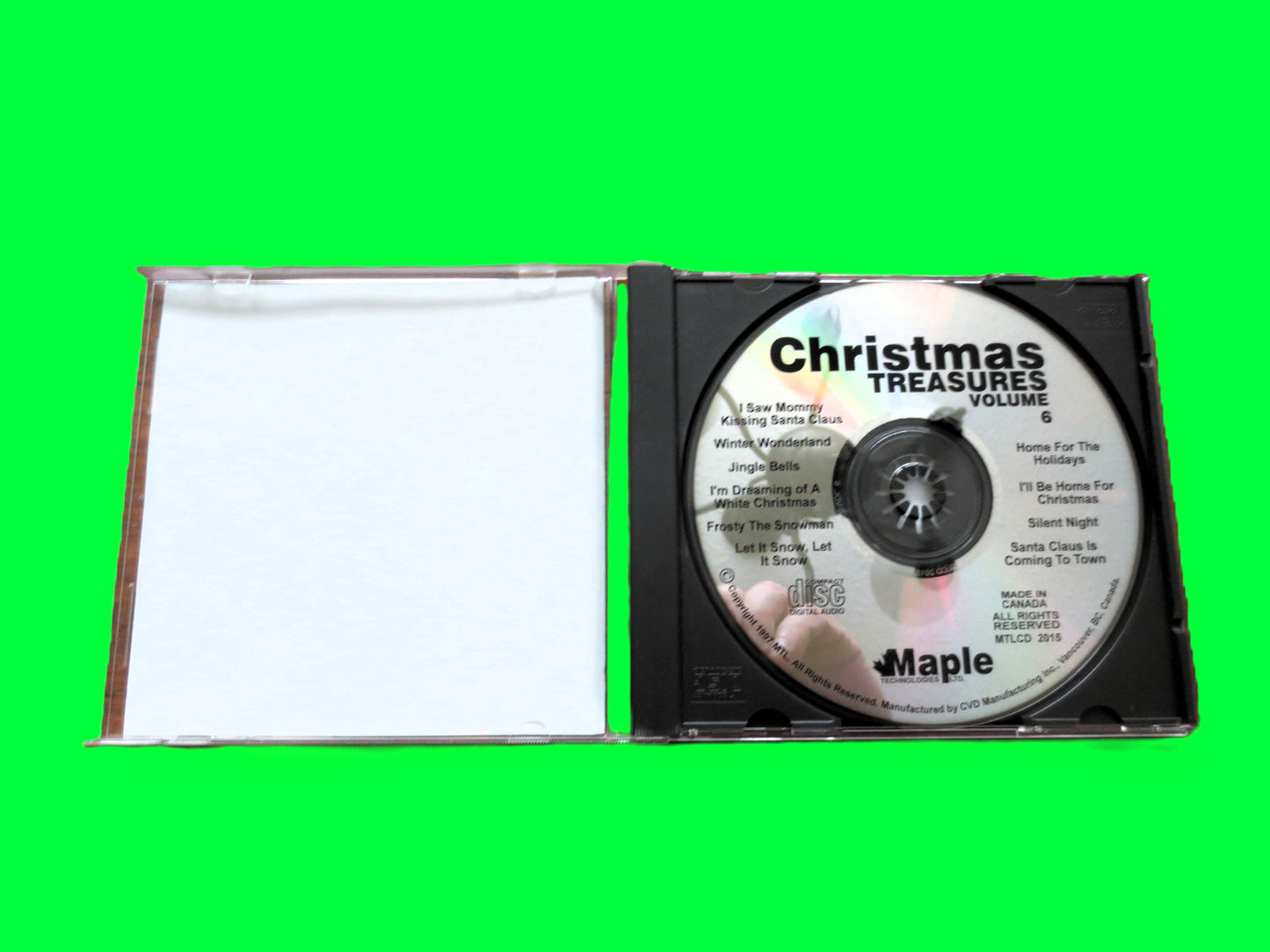 CHRISTMAS TREASURES, SANTA Claus, 1997 Compact Disc, Christmas Music