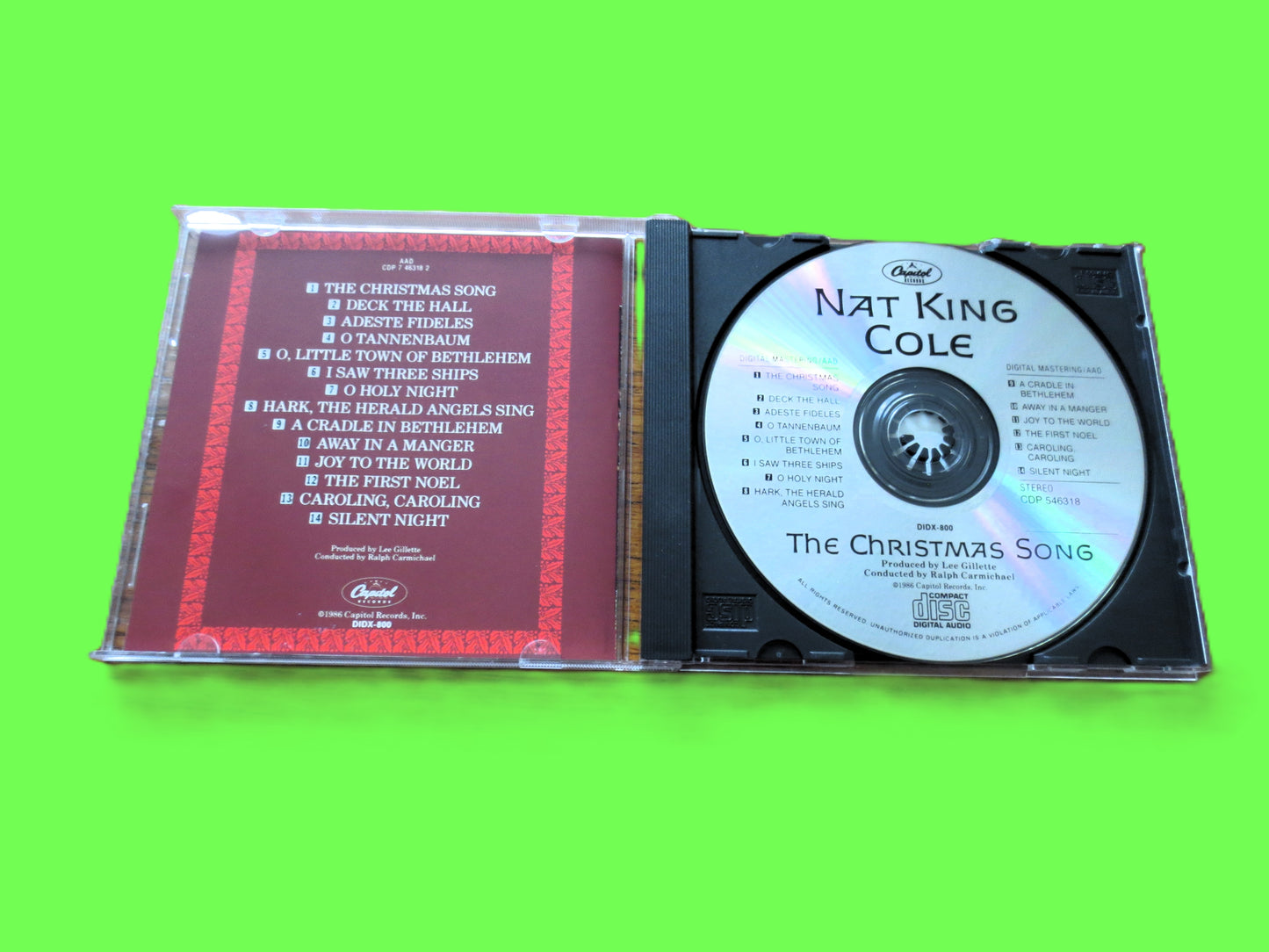 NAT KING COLE, Christmas Cd, 1986 Compact Disc, Christmas Album