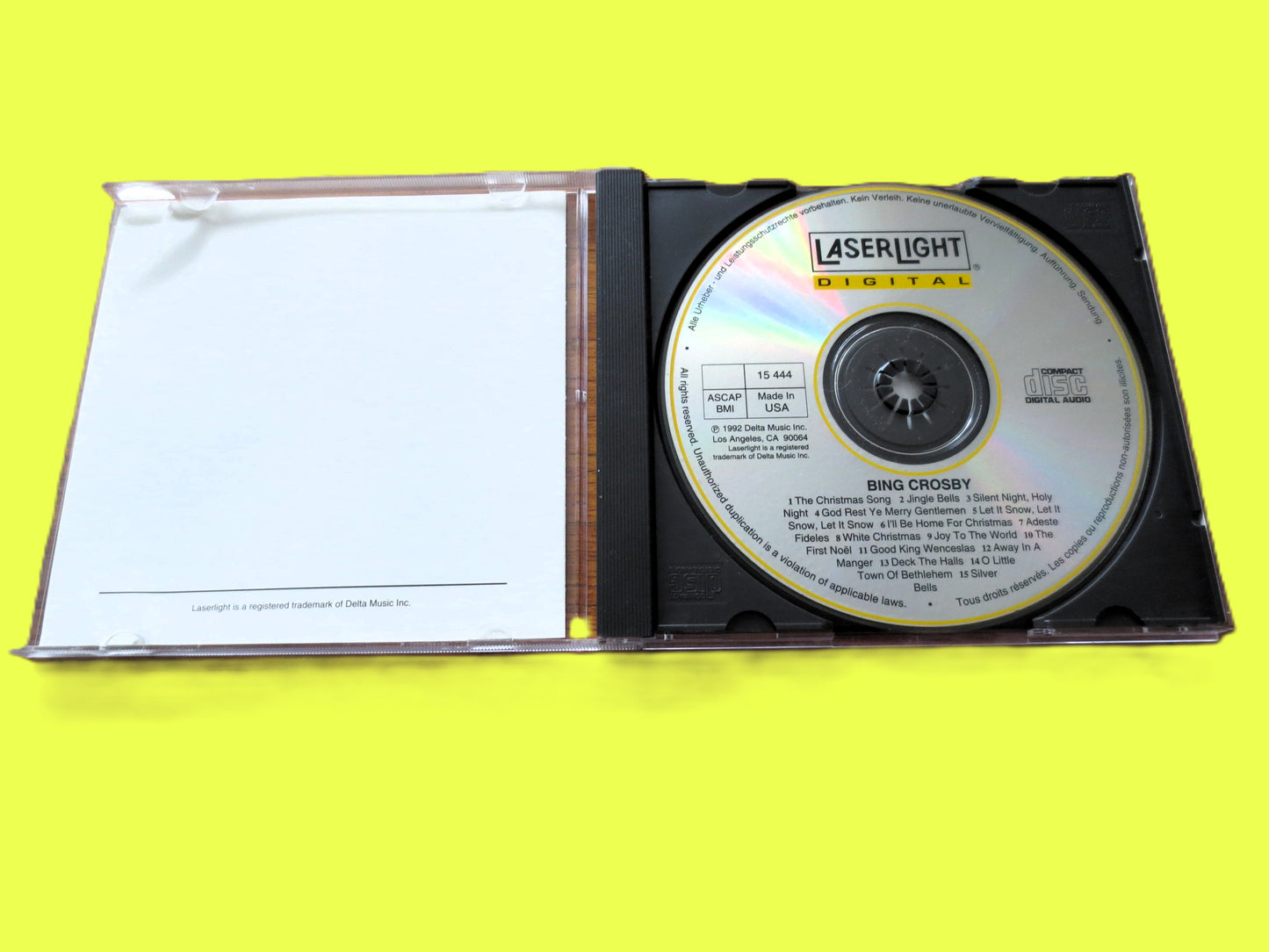 BING CROSBY, White CHRISTMAS Cd, 1992 Compact Disc, Christmas Music