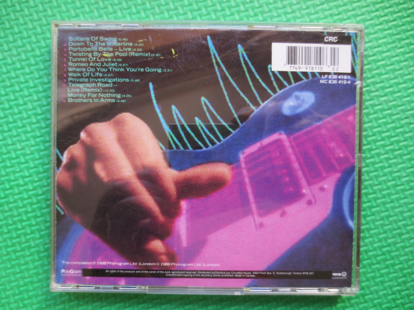 DIRE STRAITS, MONEY for Nothing, Dire Straits Cd, Dire Straits Album, Dire Straits Music, Classic Rock Cds, 1988 Compact Disc