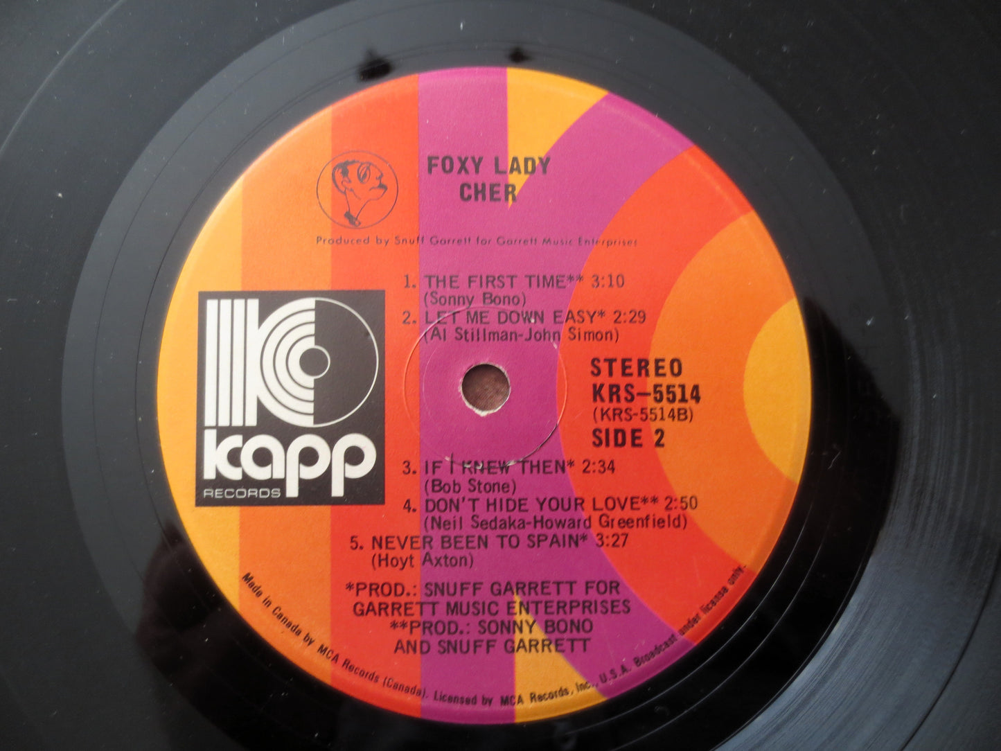 CHER, FOXY LADY, Vinyl Album, Pop Music Record, 1972 Vintage Lp