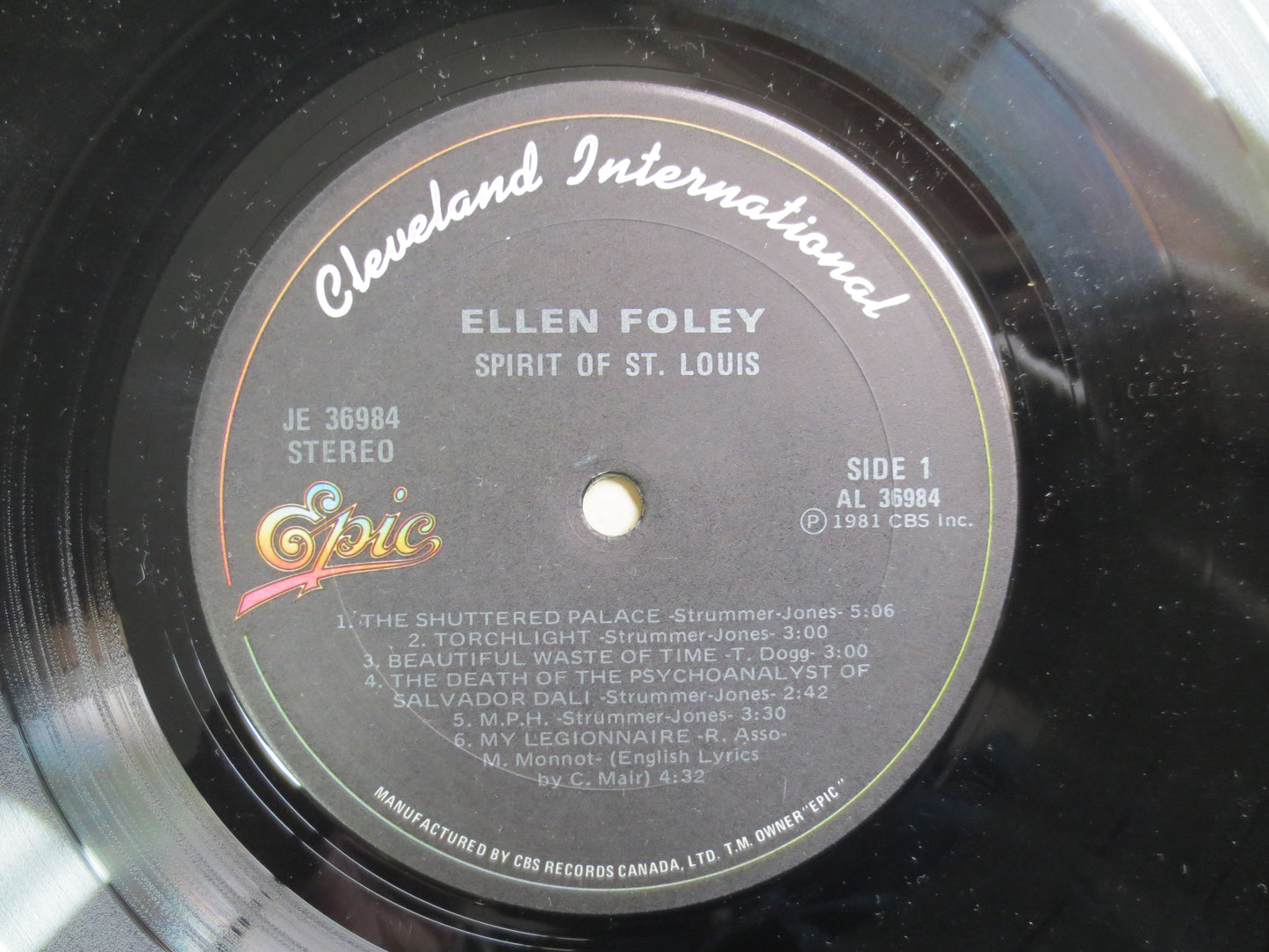 ELLEN FOLEY, SPIRIT of St Louis, Ellen Foley Album, Ellen Foley Record, Pop Record, Rock Record, Rock Album, Vintage Records, 1981 Record