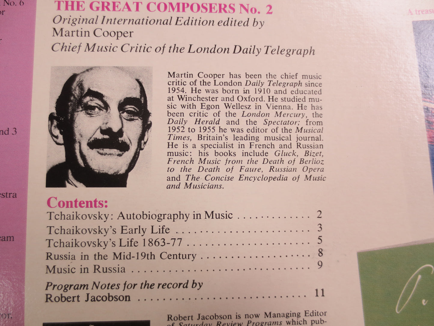 TCHAIKOVSKY, Funk and Wagnalls, TCHAIKOVSKY Record, TCHAIKOVSKY Album, Classical Music Record, Classical Lp, Vintage Records, 1975 Record