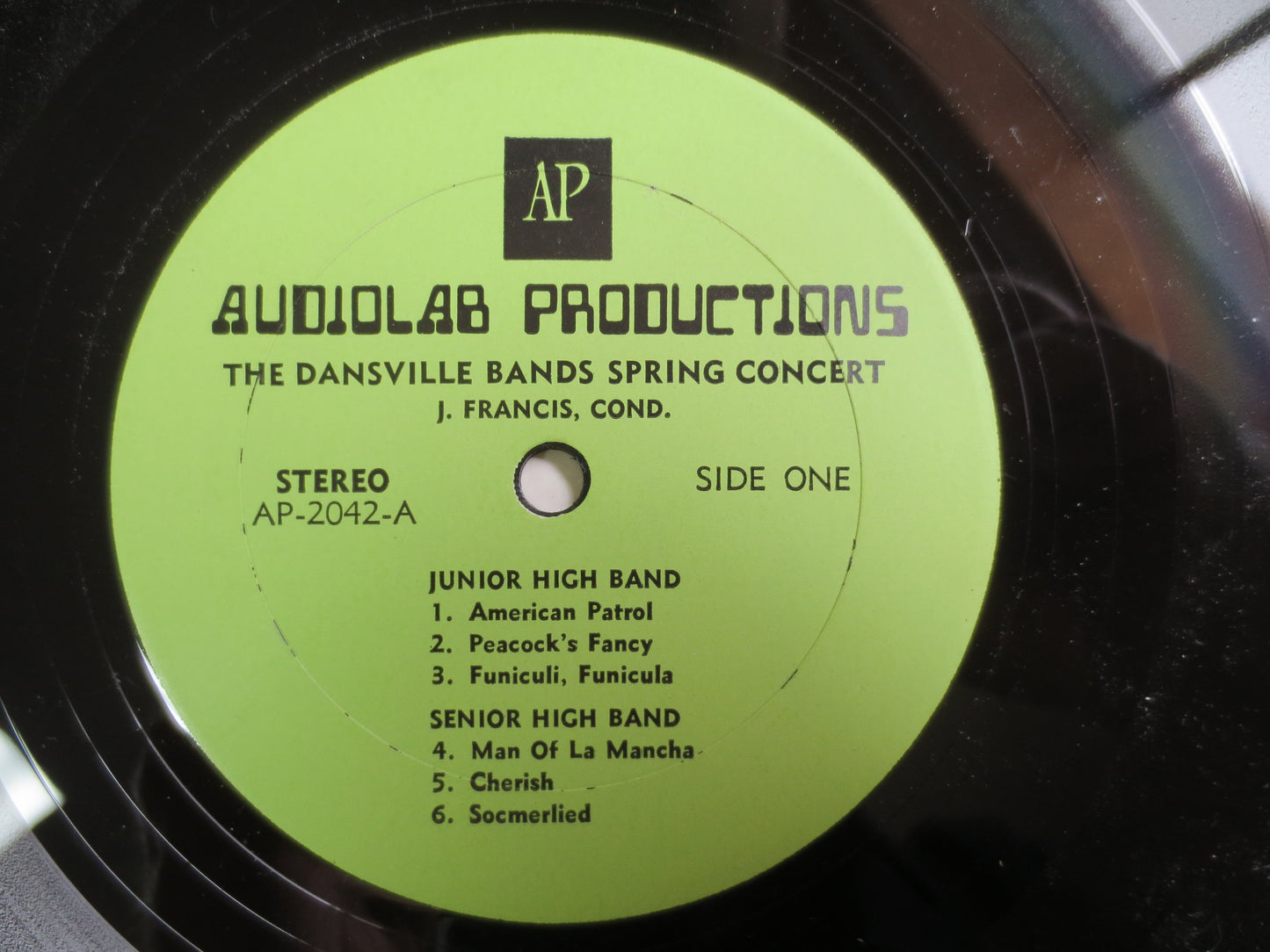 DANSVILLE BANDS, In CONCERT, Orchestra Record, Orchestra Album, Jon Francis Record, Symphony Records, Lps, Vintage Records, 1970 Records