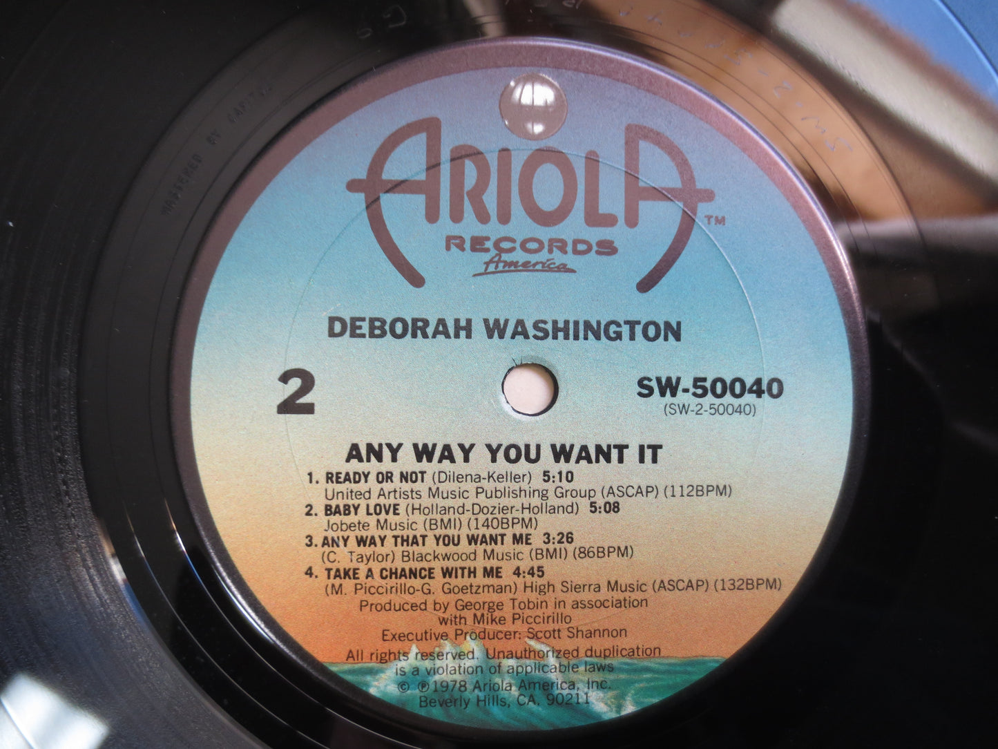 DEBORAH WASHINGTON, Any Way You WANT It, Disco Record, Disco Album, Disco Music Record, Dance Music Album, Vintage Records, 1978 Records