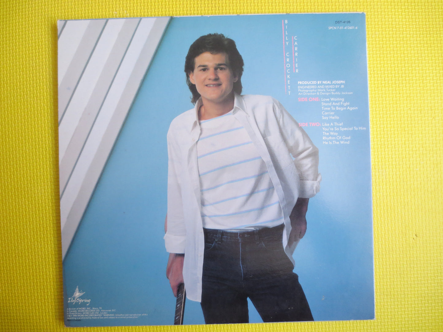 BILLY CROCKETT, CARRIER, Billy Crockett Album, Billy Crockett Songs, Billy Crockett Lp, Religious Album, Lps, Vintage Records, 1984 Records