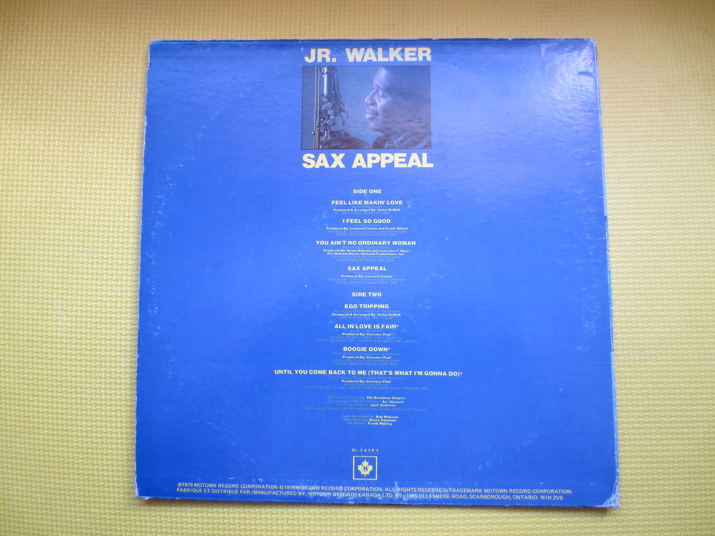 Jr WALKER, SAX APPEAL, Jr Walker Album, Jr Walker Record, Jr Walker Music, Jr Walker Vinyl, Sax Album, Sax Lp, Vintage Records, 1976 Records