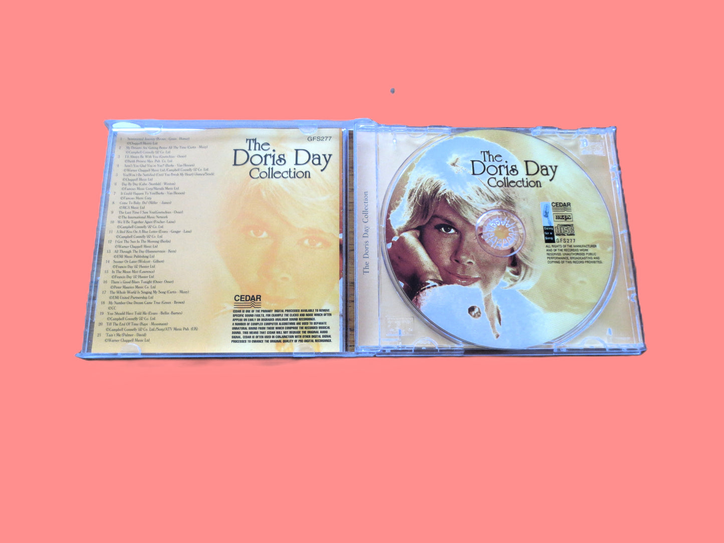 DORIS DAY, Hit COLLECTION, Jazz Pop Music, 1989 Compact Disc, Vintage Cd