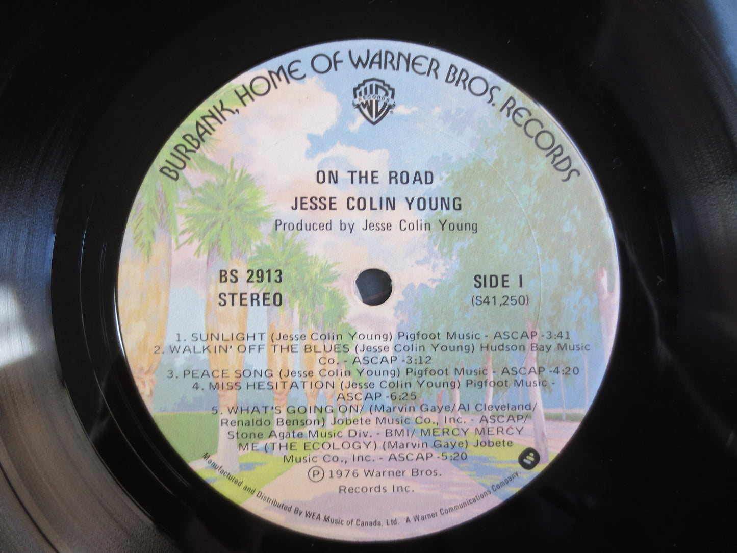 JESSE COLIN YOUNG, On the Road, Jesse Colin Young Lp, Blues Rock Record, Blues Country Album, Blues Folk Album, Vintage Record, 1976 Records