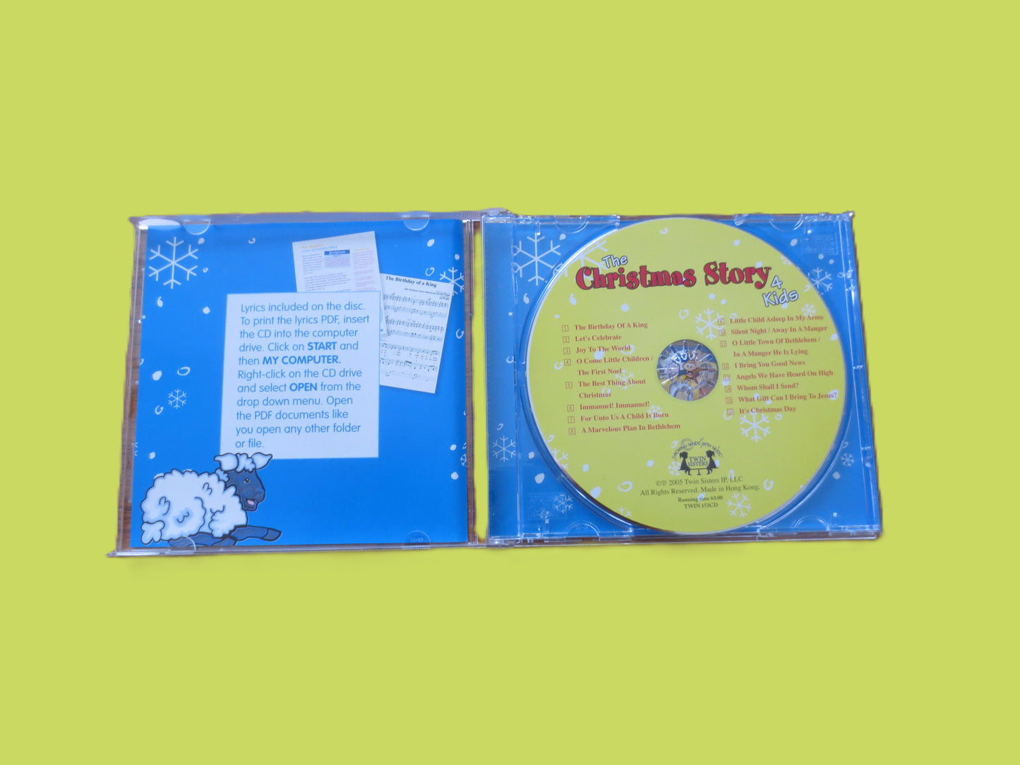 The CHRISTMAS STORY 4 Kids, Children's Christmas Music, 2005 Compact Disc, Vintage Cd