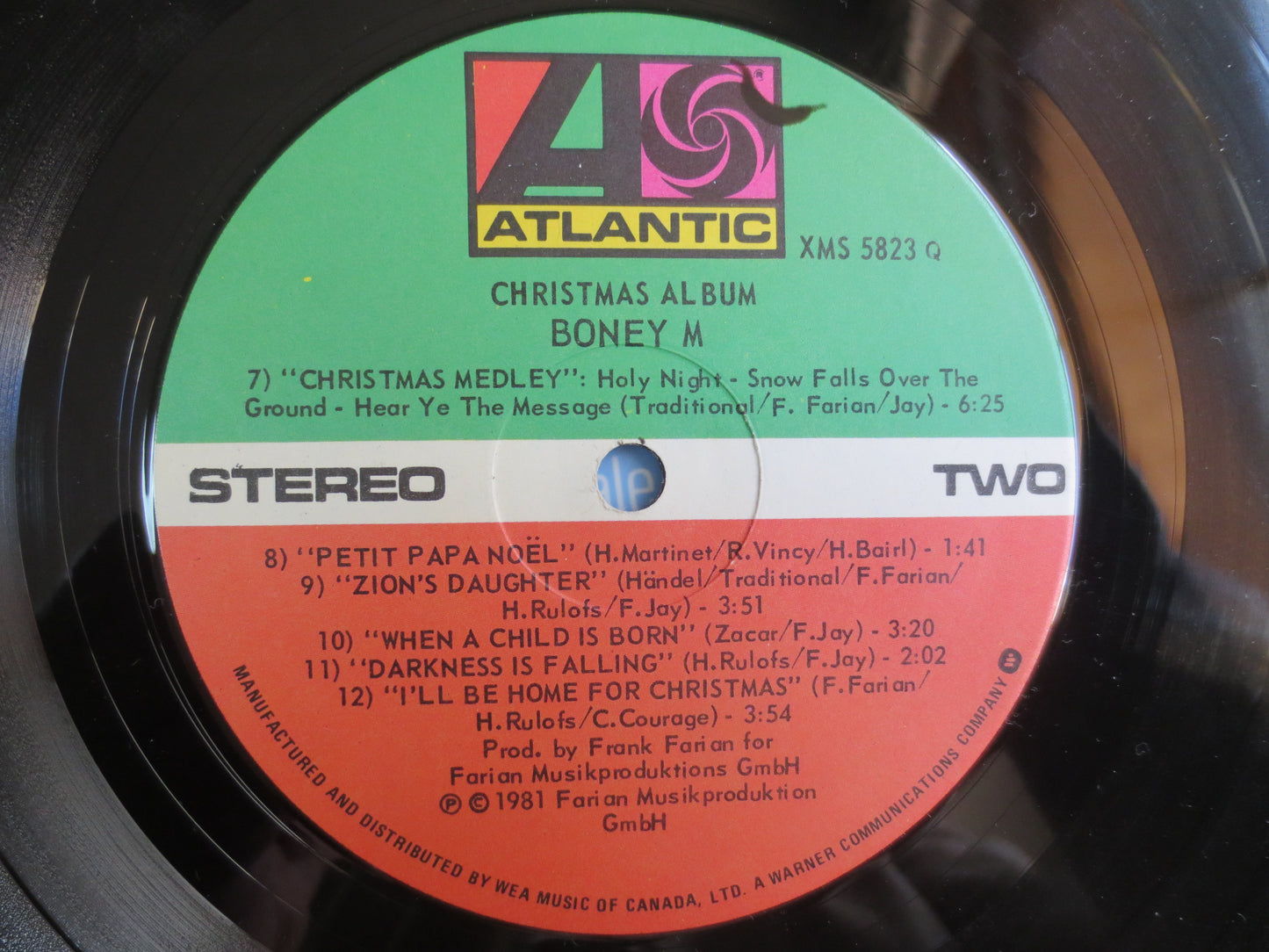 BONEY M Records, CHRISTMAS ALBUM, Boney M Albums, Boney M Vinyl, Boney M Lp, Vintage Vinyl, Vinyl Records, Lp, Vintage Records, 1981 Records