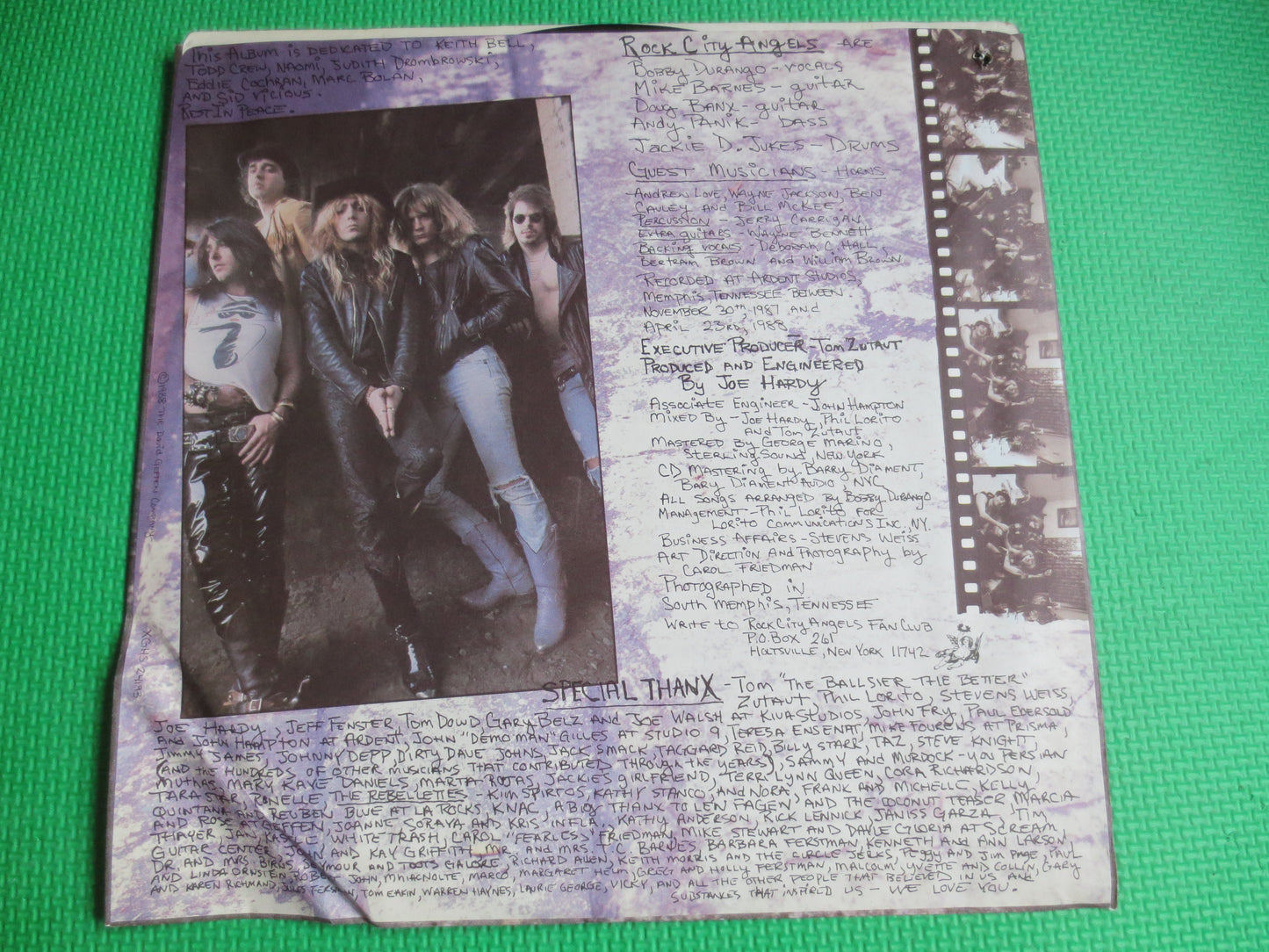 ROCK CITY ANGELS, Young Man's Blues, Rock Records, Rock Albums, Vintage Record, Hard Rock Record, Hard Rock Album, Rock Lp, 1988 Records
