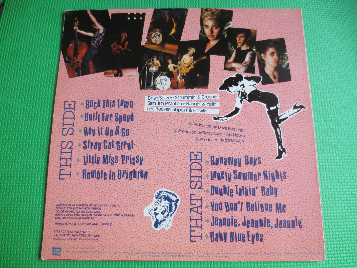 The STRAY CATS, Built for SPEED, Rockabilly Record, Stray Cats Record, Stray Cats Album, Stray Cats Lp, Vintage Vinyl, Rock Lp, 1983 Records