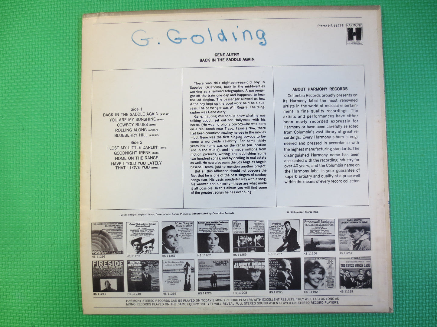 GENE AUTRY Records, Gene Autry, Gene Autry Albums, Gene Autry Vinyl, Gene Autry Lp, Vintage Vinyl, Vintage Records, 1966 Records