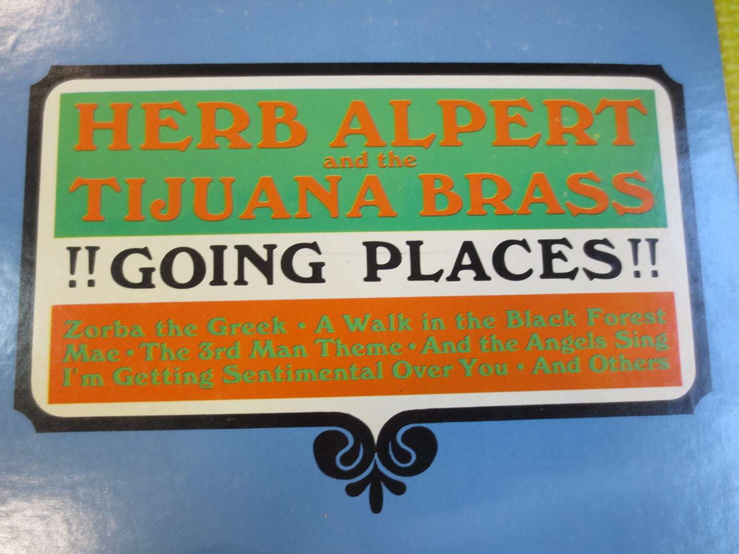 HERB ALPERT, GOING Places, Herb Alpert Record, Herb Alpert Album, Herb Alpert Vinyl, Herb Alpert Lp, LPs, Vintage Records, 1962 Records