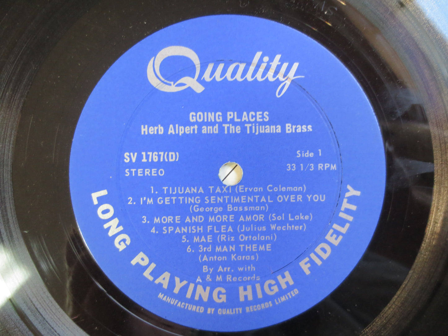 HERB ALPERT, GOING Places, Herb Alpert Record, Herb Alpert Album, Herb Alpert Vinyl, Herb Alpert Lp, LPs, Vintage Records, 1962 Records