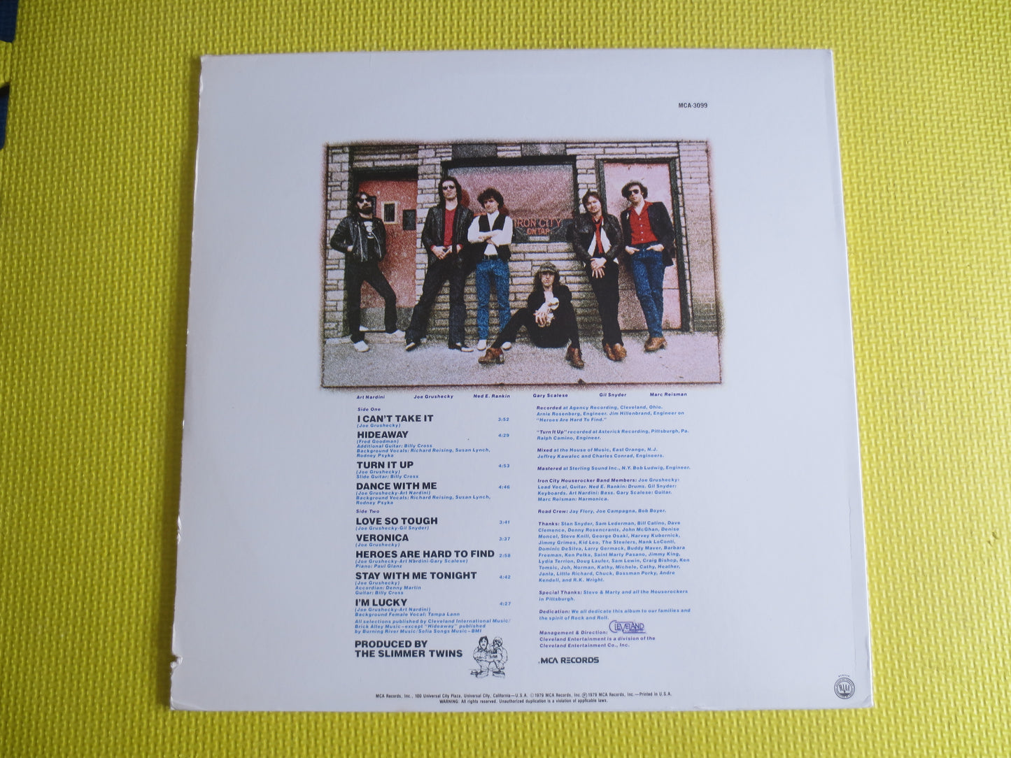 IRON CITY HOUSEROCKERS, Love's so Tough, Iron City Records, Iron City Albums, Houserockers Record, Rock Album, Vintage Records, 1979 Records