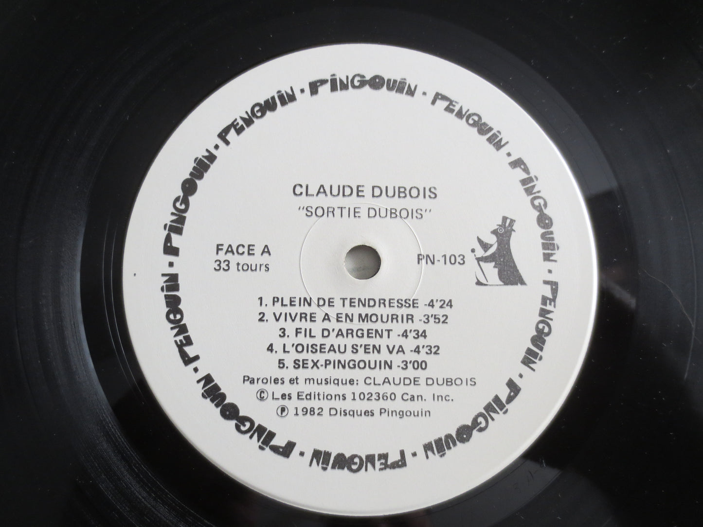 CLAUDE DUBOIS, SORTIE Dubois, Claude Dubois Record, Claude Dubois Album, Claude Dubois Vinyl, Claude Dubois Lp, Vintage Record, 1982 Records