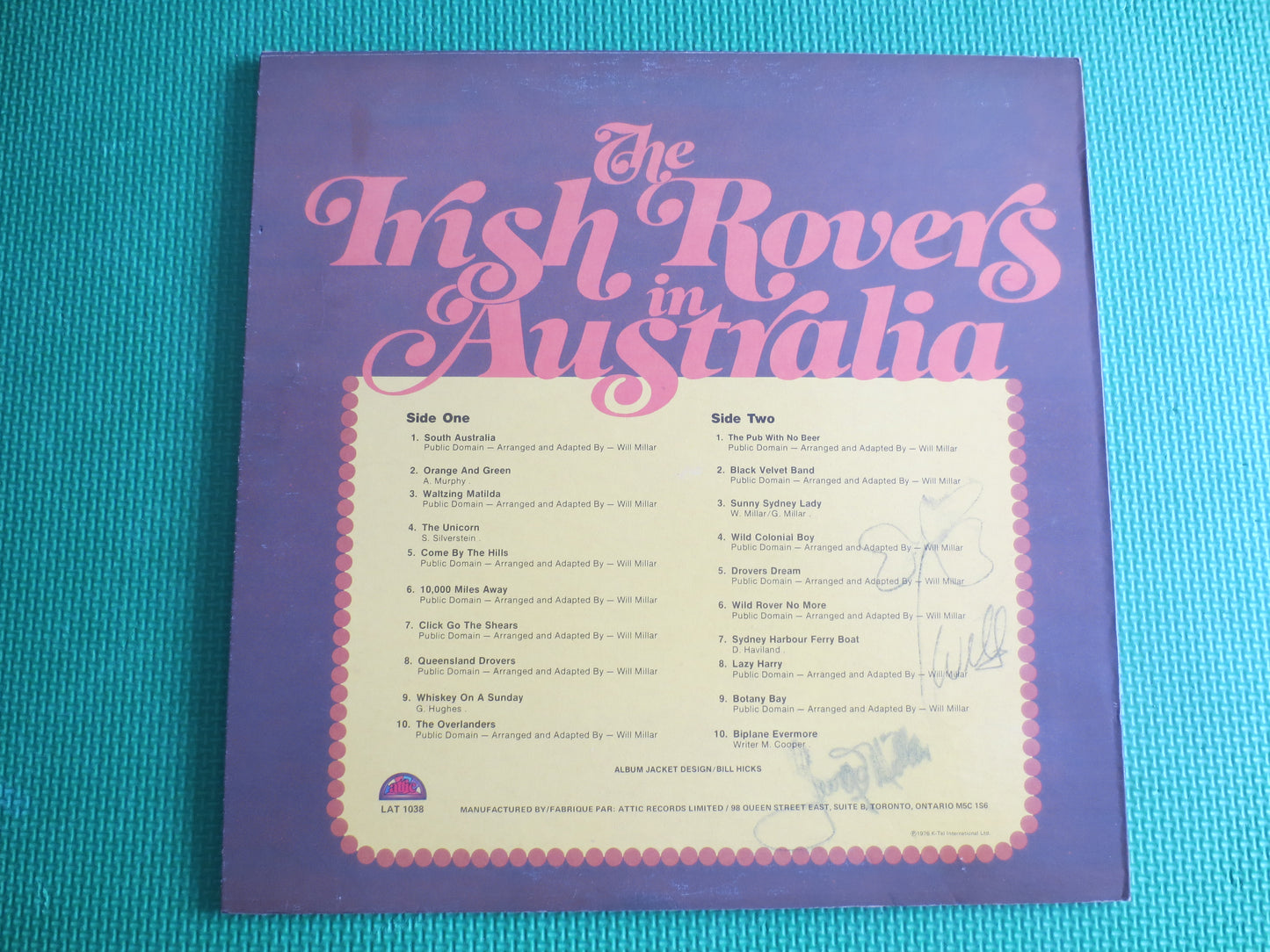 The IRISH ROVERS, in AUSTRALIA, Irish Rovers Records, Irish Rovers Album, Irish Rovers Lp, Unicorn Song Record, Vintage Records, 1976 Record