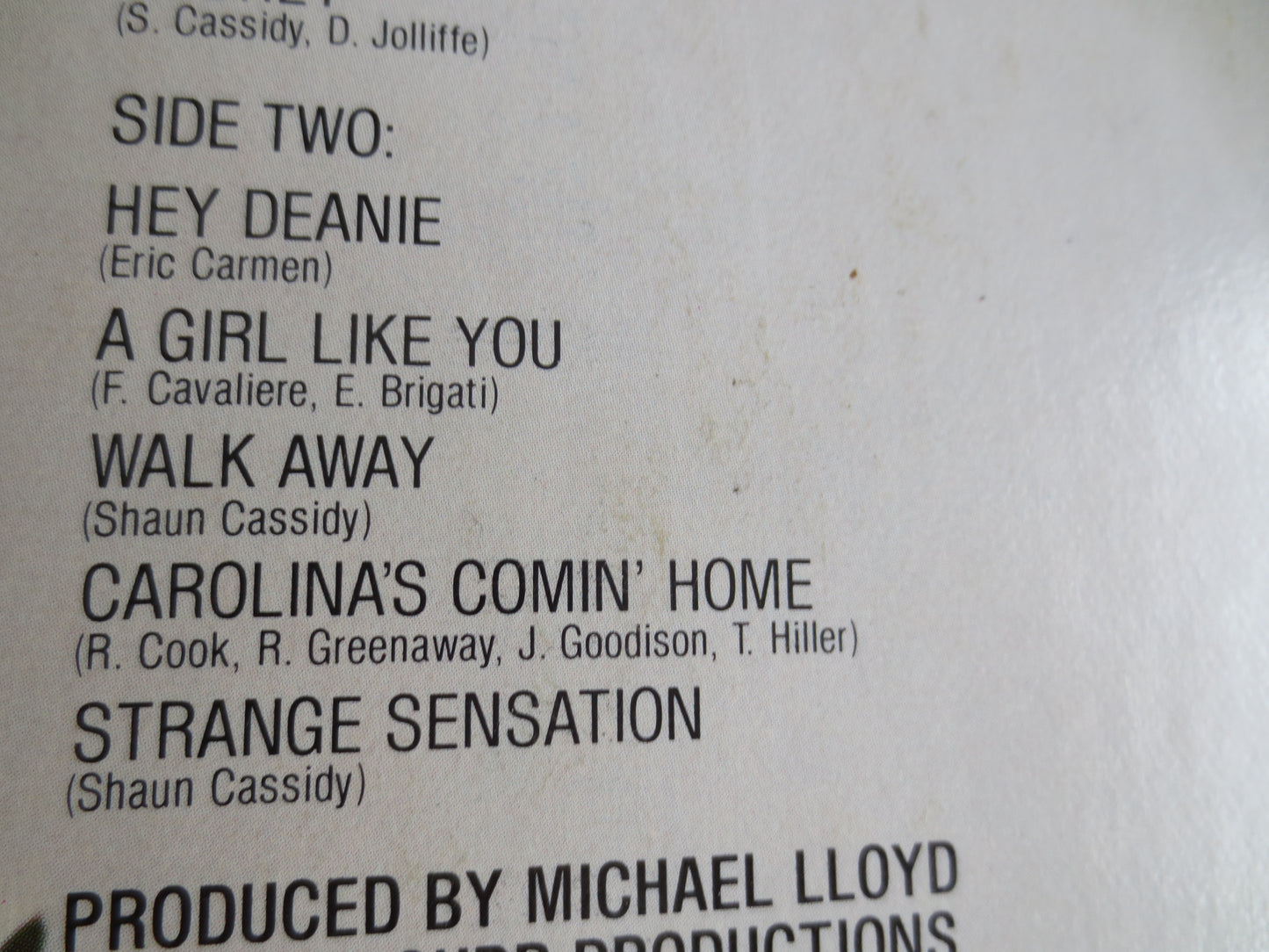 SHAUN CASSIDY, BORN Late, Shaun Cassidy Record, Shaun Cassidy Vinyl, Shaun Cassidy Album, Shaun Cassidy Lp, Vintage Records, Lp, 1977 Record