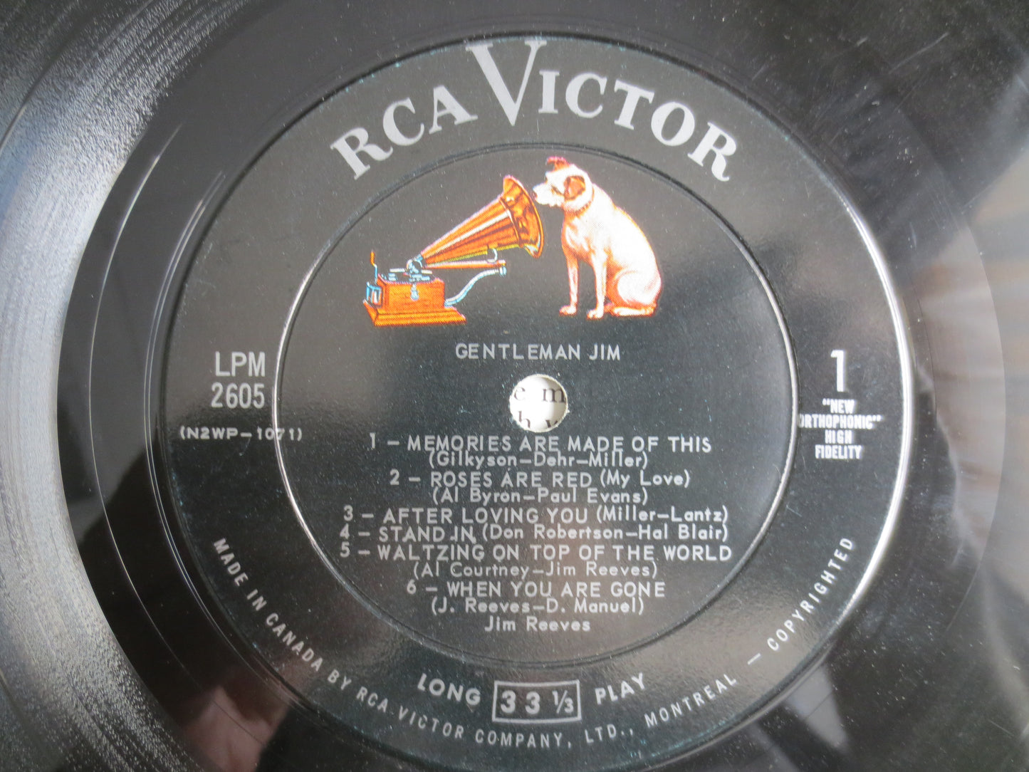 JIM REEVES, GENTLEMAN Jim, Vintage Vinyl, Jim Reeves Album, Jim Reeves Vinyl, Jim Reeves Lp, Jim Reeves Record, 1963 Record, Country Lp, 003