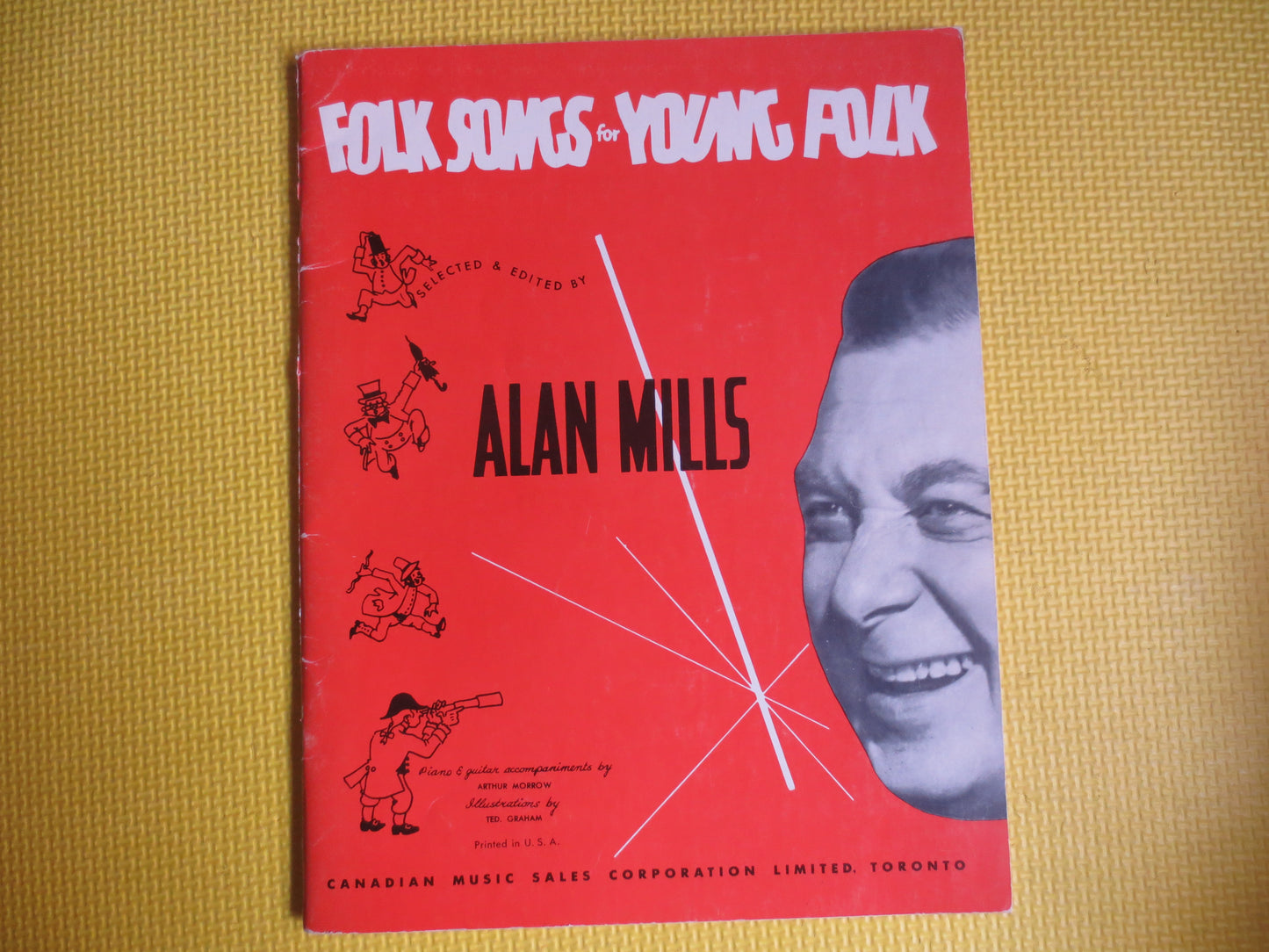 Vintage Books, FOLK SONGS for YOUNG Folk, Sheet Music, Music Books, Piano Music Book, Chord Sheet Music, Books, Vintage Music Book, Music