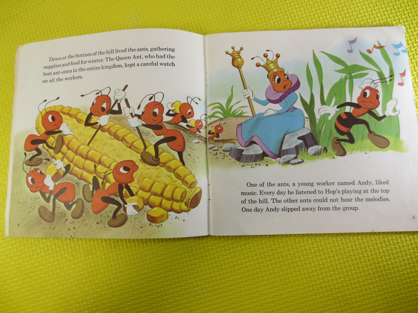 DISNEY Record, GRASSHOPPER, ANTS, Disneyland Records, Disney Album, Disney Vinyl, Kids Record, Record Vinyl, 1978 Records