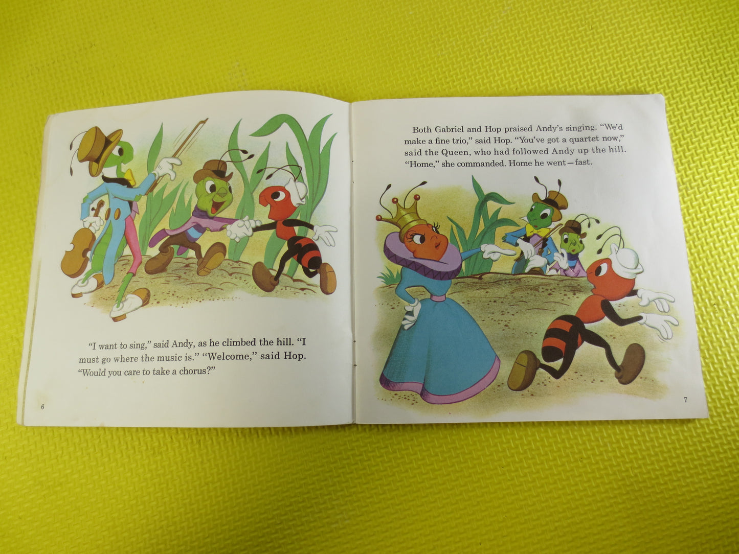 DISNEY Record, GRASSHOPPER, ANTS, Disneyland Records, Disney Album, Disney Vinyl, Kids Record, Record Vinyl, 1978 Records