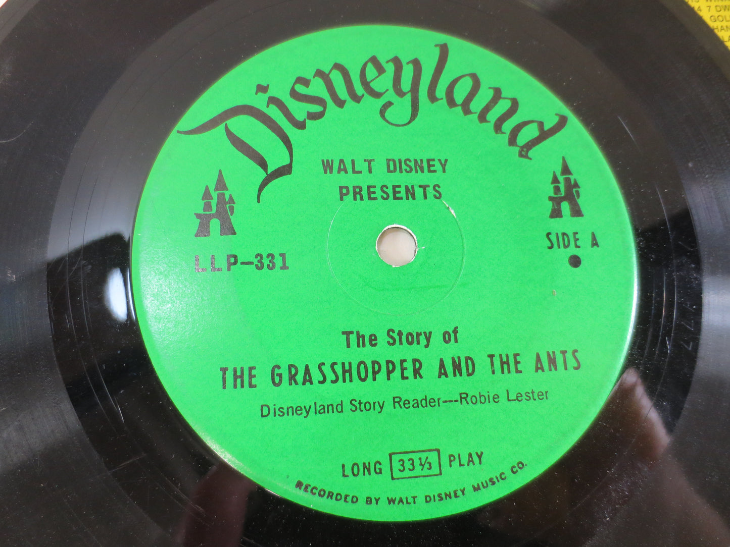 DISNEY Record, GRASSHOPPER, ANTS, Disneyland Records, Disney Album, Disney Vinyl, Kids Record, Record Vinyl, 1978 Records