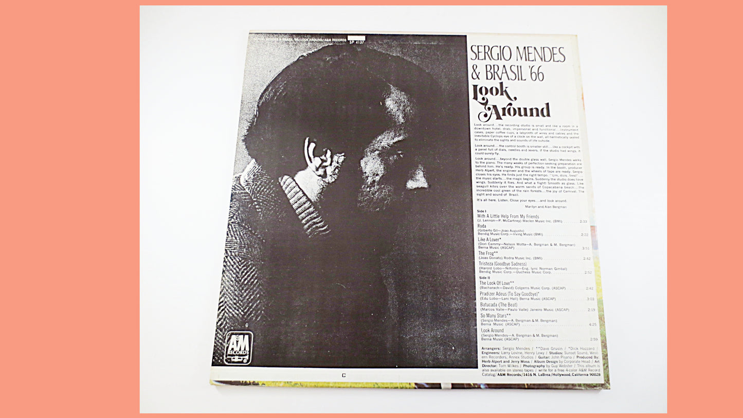 SERGIO MENDES, BRASIL '66, Look Around, Brasil '66 Record, Brasil '66 Album, Sergio Mendes Album, Sergio Mendes Vinyl, Pop Lp, 1968 Records